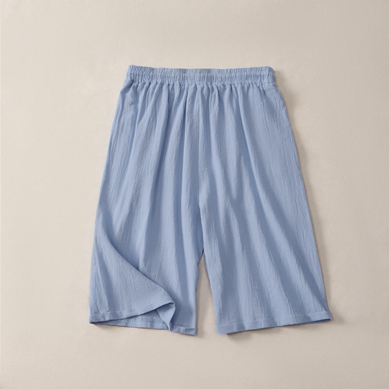 Buddha Stonesサマーカジュアル ドローストリング 無地 バミューダショーツ レディース ストレートレッグパンツ ポケット付き - image 16
