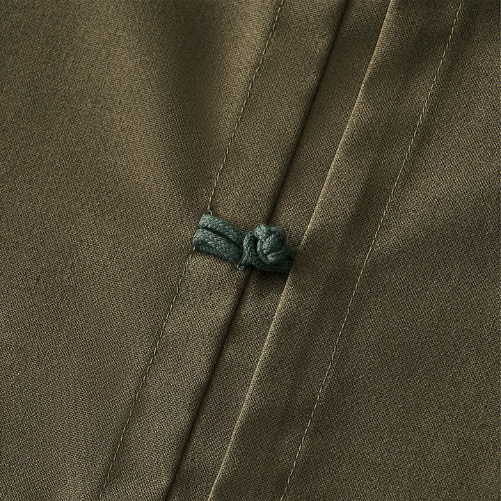 Buddha Stones 春夏向け唐草風カジュアルカエルボタン無地メンズ長袖シャツ - image 16