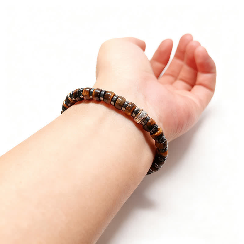 Buddha Stones 天然タイガーアイ アンティークシルバー ライオン 自信ビーズブレスレット - image 12