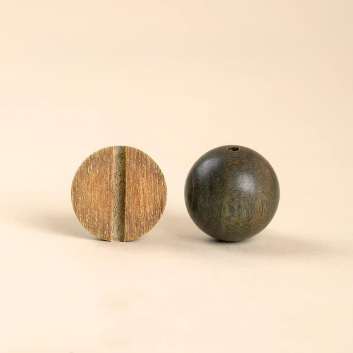 Buddha Stones グリーンサンダルウッド セレニティ ジェイド アクセント バレルビーズ ブレスレット - image 10