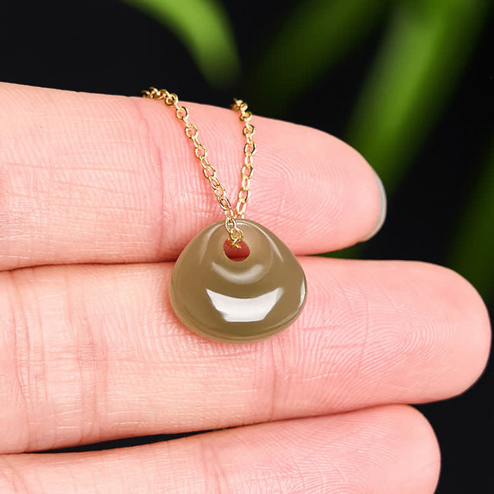 Buddha Stones 翡翠の子供用ロック幸運ミニペンダントネックレス - image 4