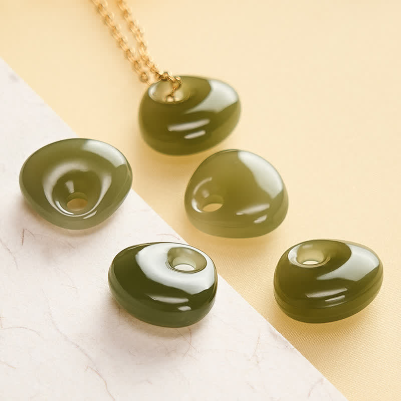 Buddha Stones 翡翠の子供用ロック幸運ミニペンダントネックレス - image 8