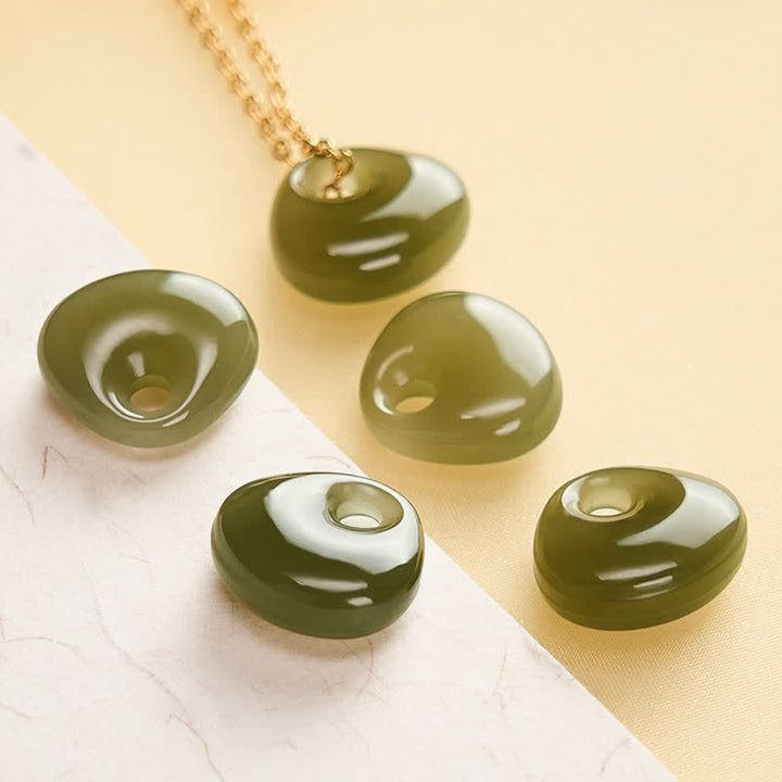Buddha Stones 翡翠の子供用ロック幸運ミニペンダントネックレス - image 8