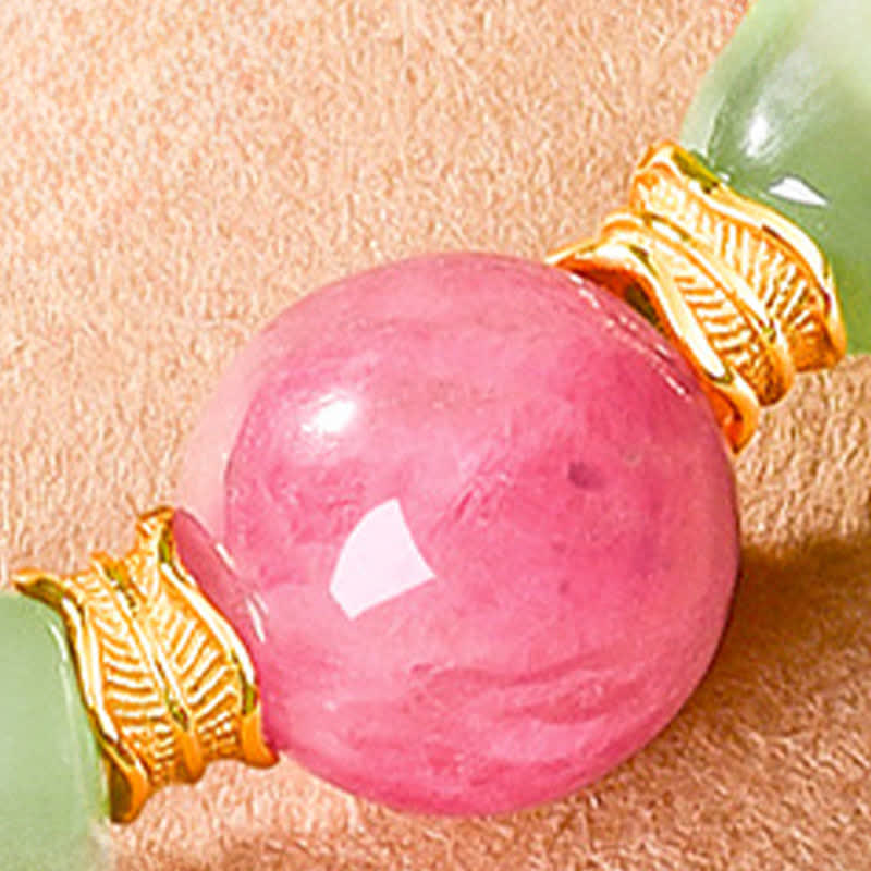 Buddha Stones ジェイドラック ラウンドビーズ ロードナイト ブレスレット - image 9
