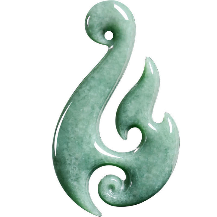 Buddha Stones 天然翡翠の螺旋模様の豊穣ペンダントネックレス - image 9