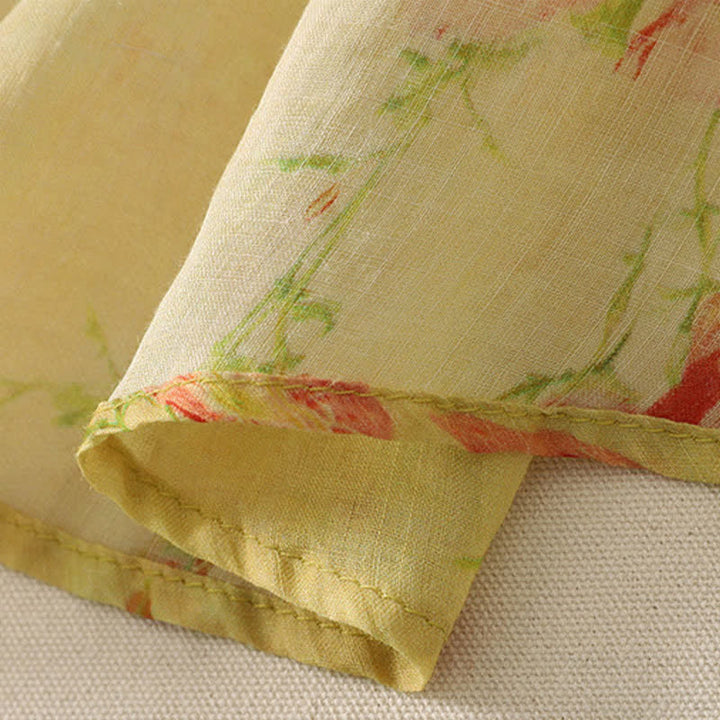 Buddha Stones サマータンスタイル ヴィンテージ カエルボタン オーキッドフローラル レディース ノースリーブ シャツ タンクトップ - image 71