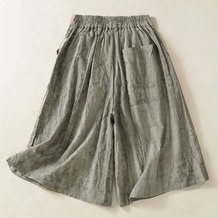 Buddha Stones ポケット付き、夏物カジュアルミニマリスト無地レディースショートパンツ - image 11