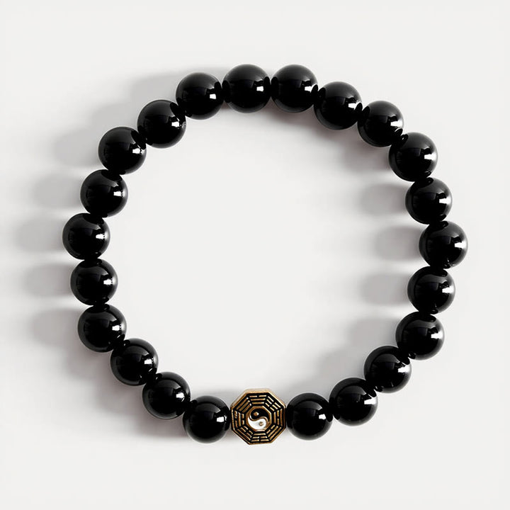 Buddha Stones ブラックオニキス八卦バランスチャームビーズブレスレット - image 3