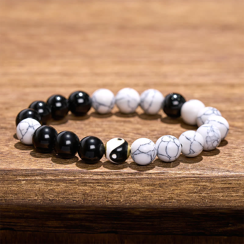 Buddha Stones 銅製陰陽バランス チベット ラウンド ブレスレット - image 9