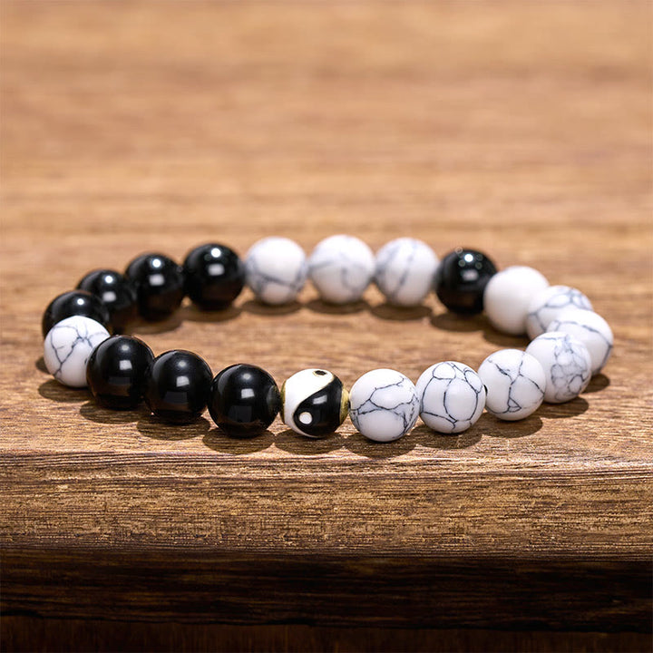Buddha Stones 銅製陰陽バランス チベット ラウンド ブレスレット - image 9