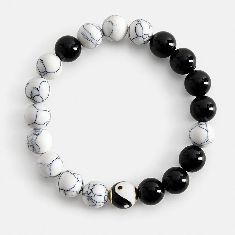 Buddha Stones 銅製陰陽バランス チベット ラウンド ブレスレット - image 1
