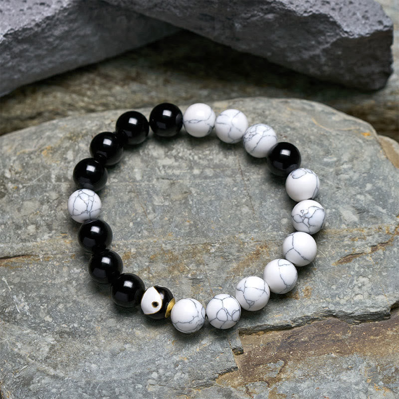 Buddha Stones 銅製陰陽バランス チベット ラウンド ブレスレット - image 2