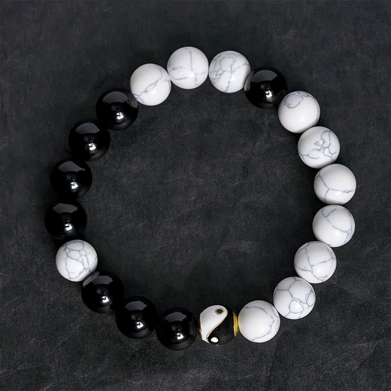 Buddha Stones 銅製陰陽バランス チベット ラウンド ブレスレット - image 3