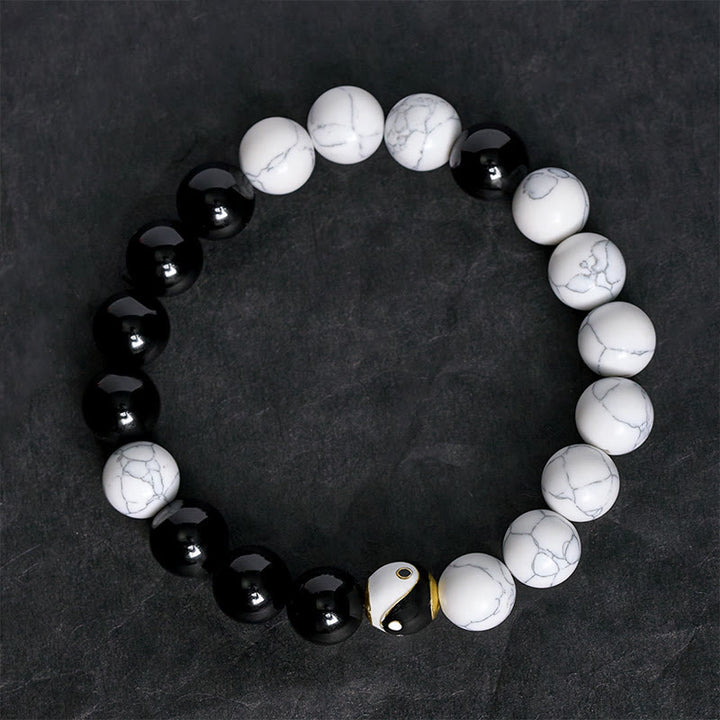 Buddha Stones 銅製陰陽バランス チベット ラウンド ブレスレット - image 3