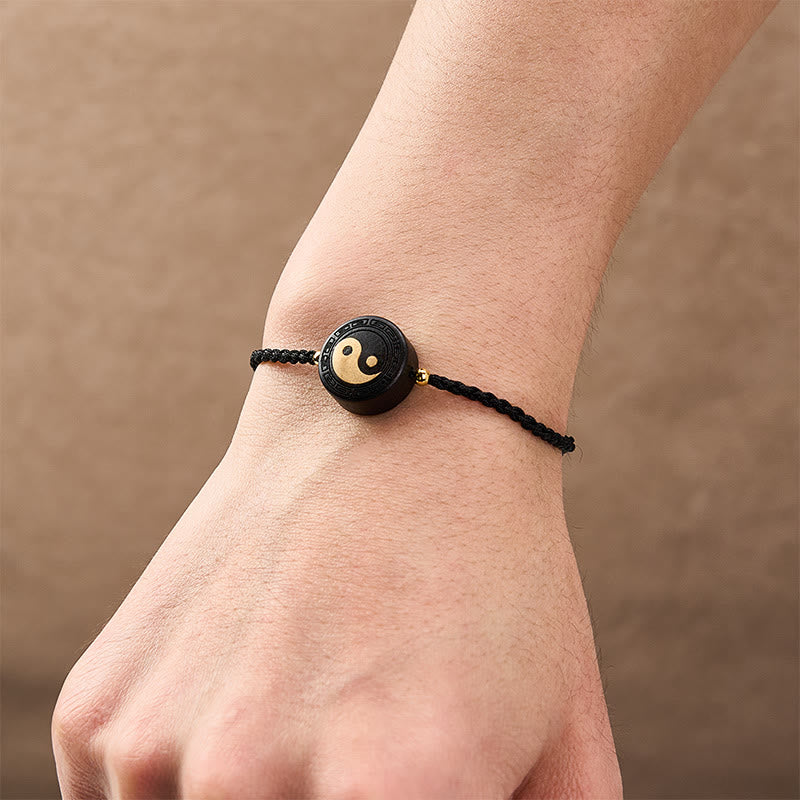 Buddha Stones 黒檀グラウンディング赤紐ブレスレット - image 15