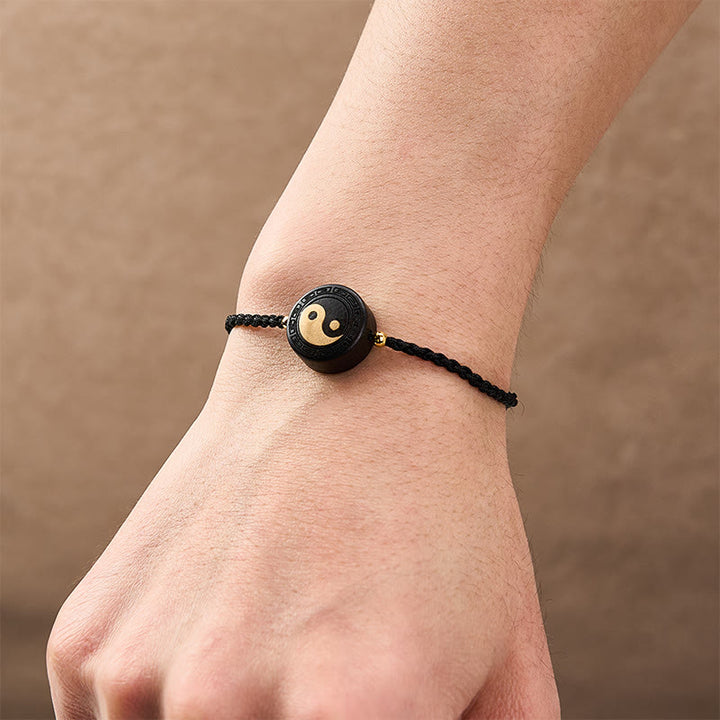 Buddha Stones 黒檀グラウンディング赤紐ブレスレット - image 15