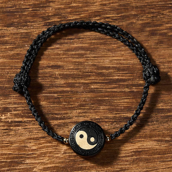 Buddha Stones 黒檀グラウンディング赤紐ブレスレット - image 10
