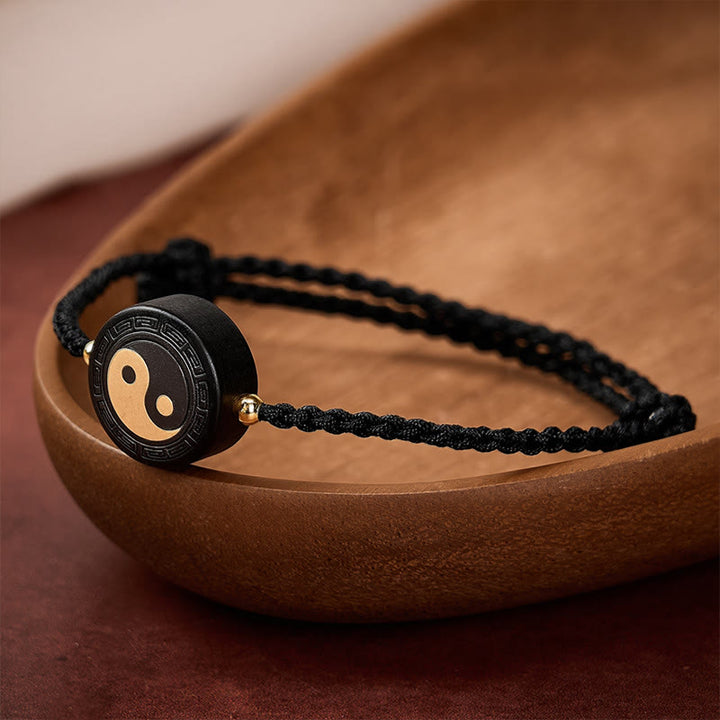 Buddha Stones 黒檀グラウンディング赤紐ブレスレット - image 11