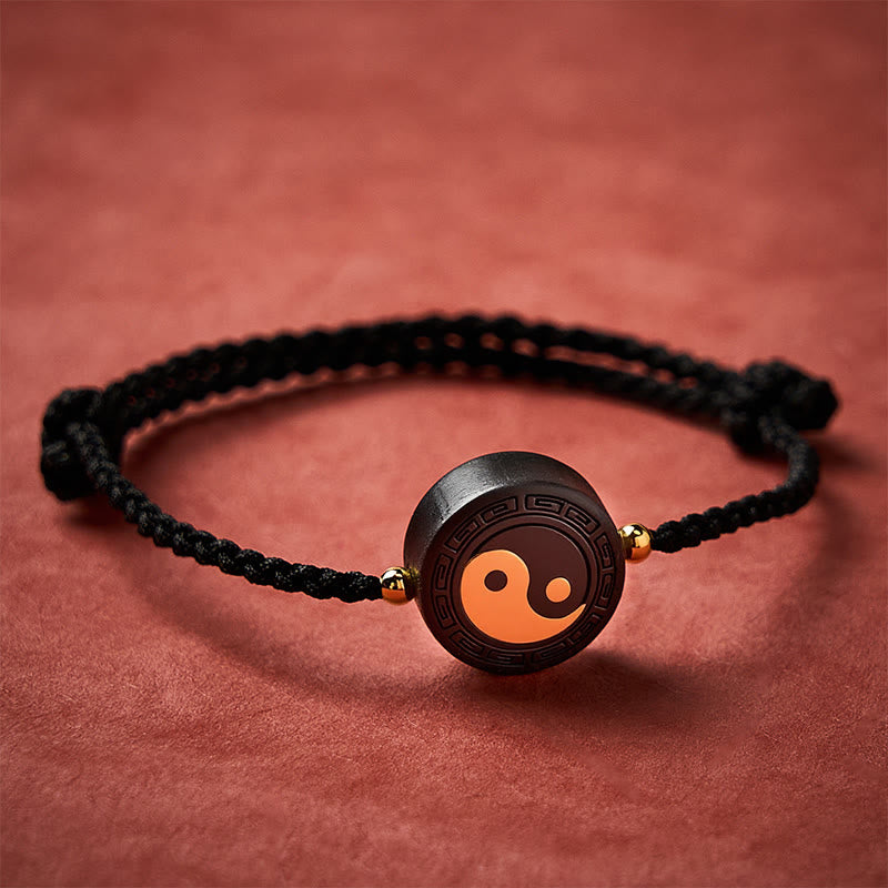 Buddha Stones 黒檀グラウンディング赤紐ブレスレット - image 12
