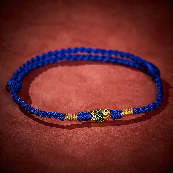 Buddha Stones 手織りの鯉の成就ロープブレスレット - ブルー（手首周り：5.51～7.48インチ / 14～19cm） - image 7