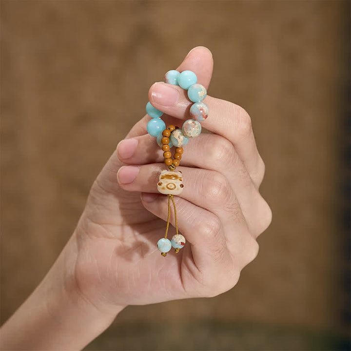 Buddha Stones 寿山石炭焼き猫幸運触覚瞑想ビーズ装飾品 - image 4