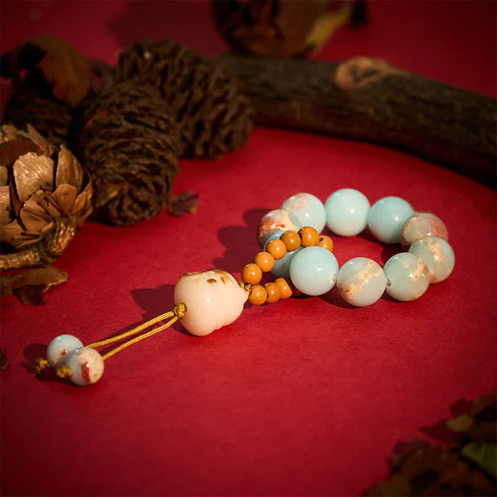 Buddha Stones 寿山石炭焼き猫幸運触覚瞑想ビーズ装飾品 - image 7
