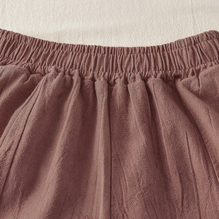 Buddha Stonesカジュアル ルーズ ストレートレッグ 7-8丈 クロップドパンツ レディース ハーレムパンツ ポケット付き - image 2
