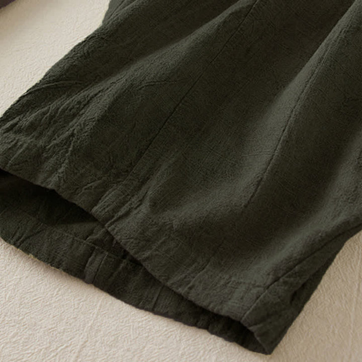 Buddha Stonesカジュアル ルーズ ストレートレッグ 7-8丈 クロップドパンツ レディース ハーレムパンツ ポケット付き - image 16