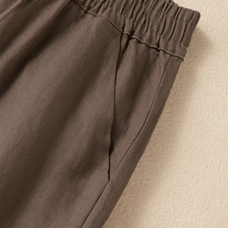 Buddha Stonesカジュアル 無地 レディース ワイドレッグパンツ ポケット付き - image 16