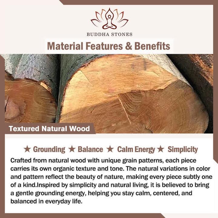 Buddha Stones 天然木彫刻の猫タッセル付きシンプルキーホルダー - image 5