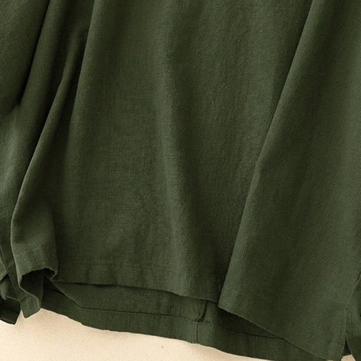 Buddha Stonesカジュアル 無地 レディース クルーネック ゆったり半袖Tシャツ - image 11