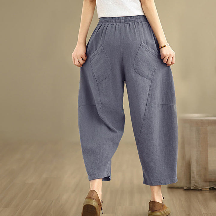 Buddha Stonesスプリング 7-8丈 無地 レディース ハーレムパンツ ポケット付き - image 12