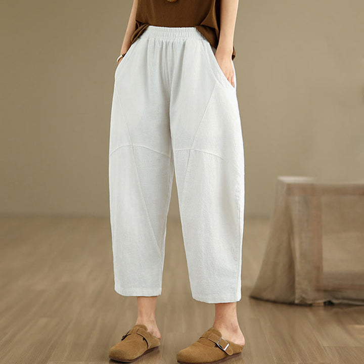 Buddha Stonesスプリング 7-8丈 無地 レディース ハーレムパンツ ポケット付き - image 19