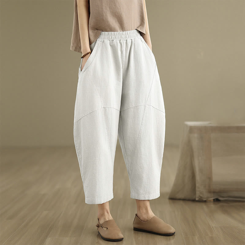 Buddha Stonesスプリング 7-8丈 無地 レディース ハーレムパンツ ポケット付き - image 21