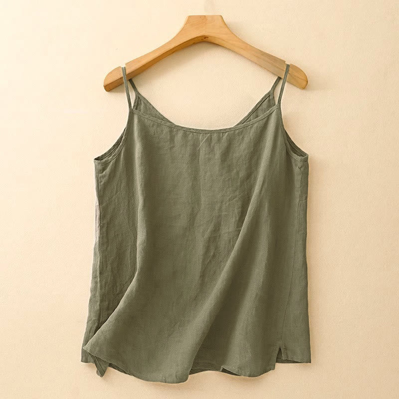 Buddha Stonesのエスニック刺繍入り非対称デザイン レディース ノースリーブベスト - image 1