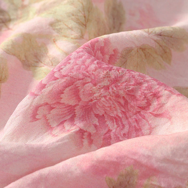Buddha Stones 夏物 ボヘミアン風 ボタンアップ 花柄 レディース 半袖シャツ - image 19
