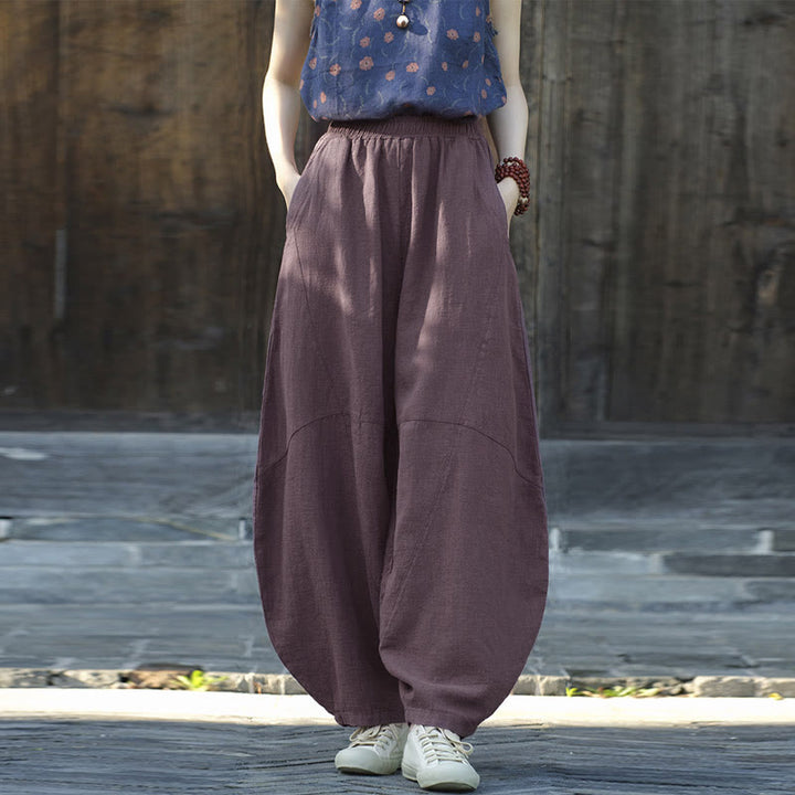 Buddha Stonesパンツ ハーレムパンツ ゆったりとした禅ヨガ太極拳 レディースパンツ - image 6