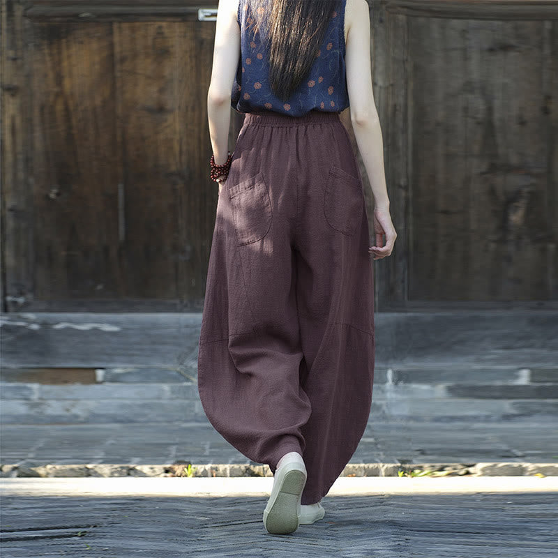 Buddha Stonesパンツ ハーレムパンツ ゆったりとした禅ヨガ太極拳 レディースパンツ - image 5