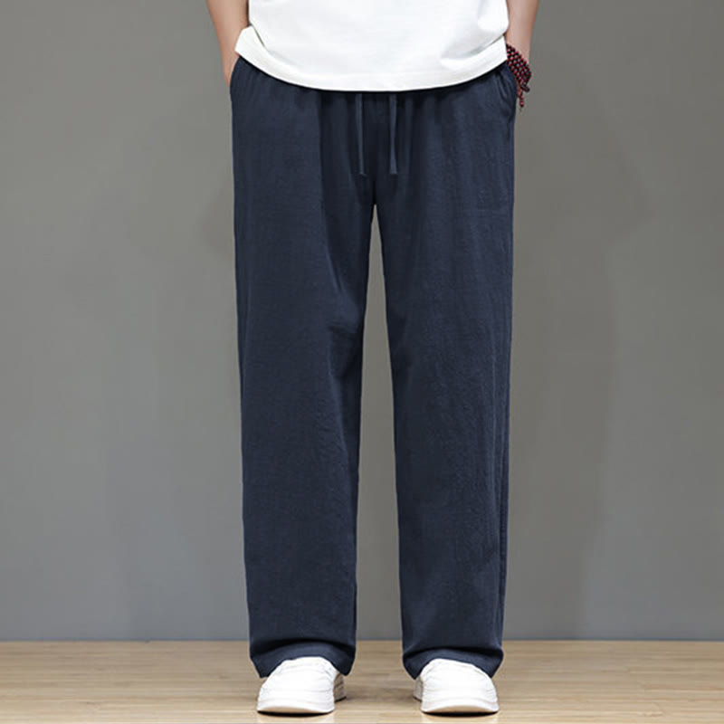 Buddha Stonesメンズ 夏用ストレートレッグパンツ（ポケット付き） - image 1