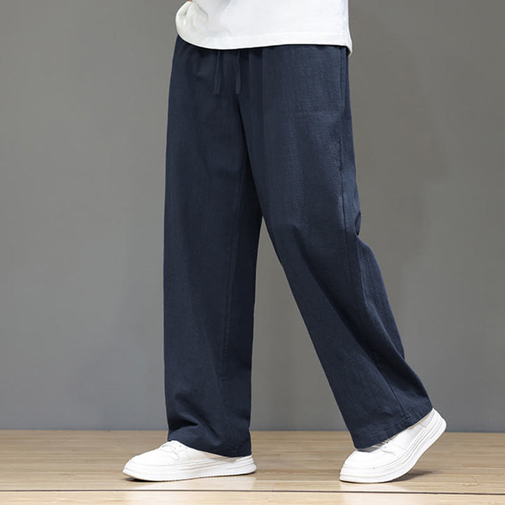 Buddha Stonesメンズ 夏用ストレートレッグパンツ（ポケット付き） - スチールブルー - US/UK/AU46、 EU56 (5XL) - image 0