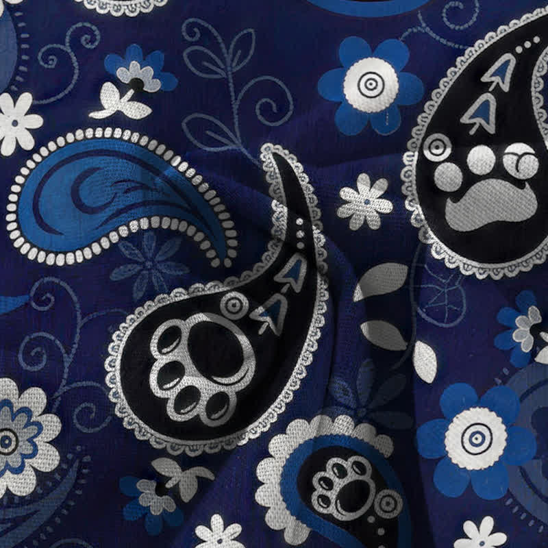 Buddha Stones コットンリネン素材、ヴィンテージペイズリー柄、花柄、レディース、ウエストゴム、ワイドレッグ、ポケット付きパンツ - image 2