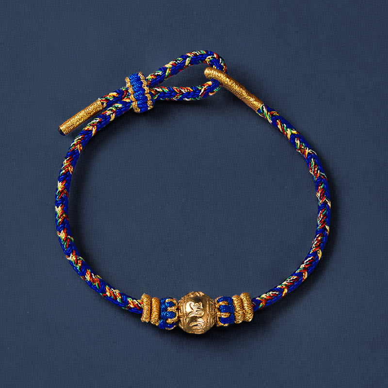 Buddha Stones 手織りストリングオーム・マニ・パドメ・フム平和ブレスレット - image 1