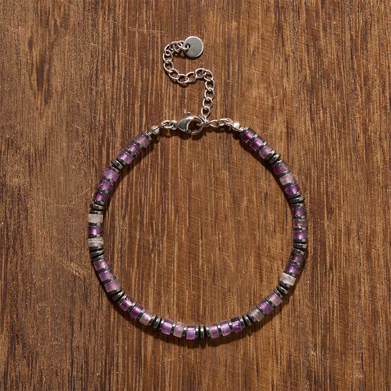Buddha Stones 天然ラピスラズリ・アメジスト・フロストストーンのお守りビーズブレスレット - image 6