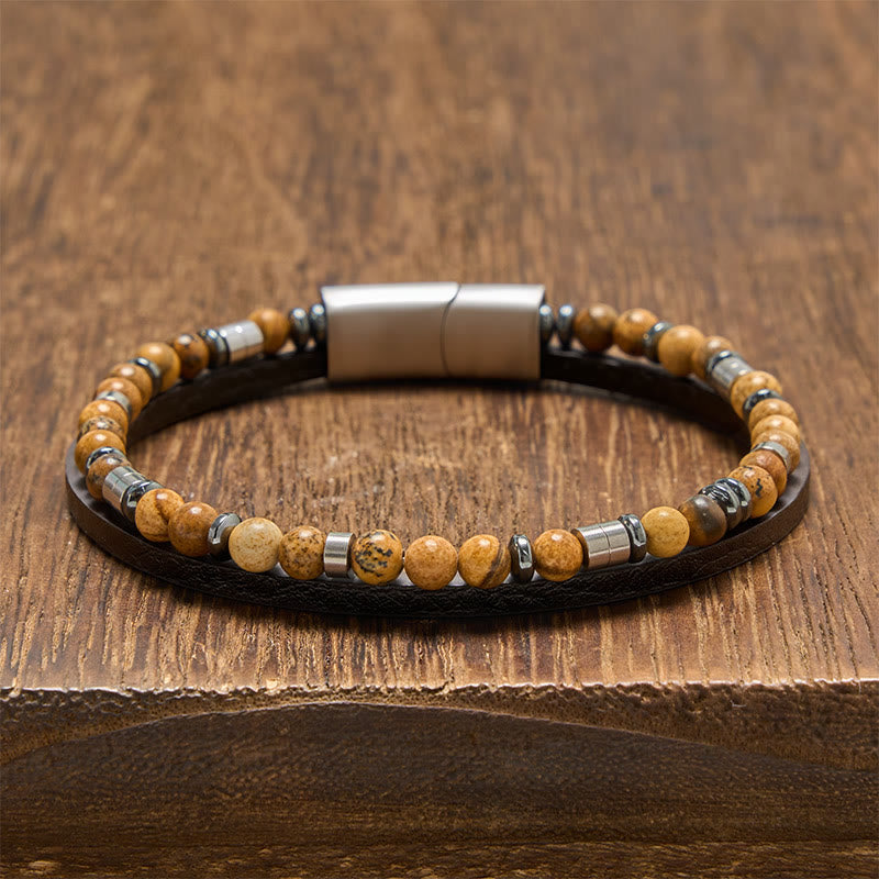Buddha Stones ラピスラズリ・トゥルース ダブルラップレザーブレスレット - タイガーアイ（手首周り：19～20cm） - image 23