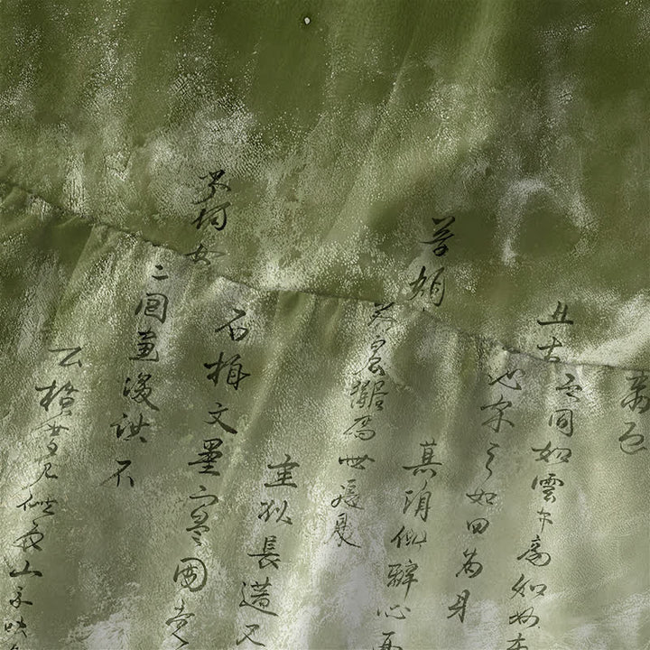 Buddha Stones 夏物カジュアル 墨竹風景柄 レディース 夏用ノースリーブミディドレス ポケット付き - image 1