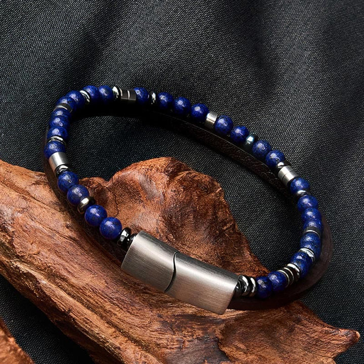 Buddha Stones ラピスラズリ・トゥルース ダブルラップレザーブレスレット - image 20