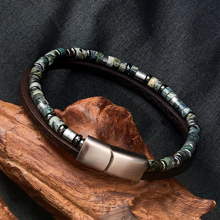 Buddha Stones ラピスラズリ・トゥルース ダブルラップレザーブレスレット - image 12