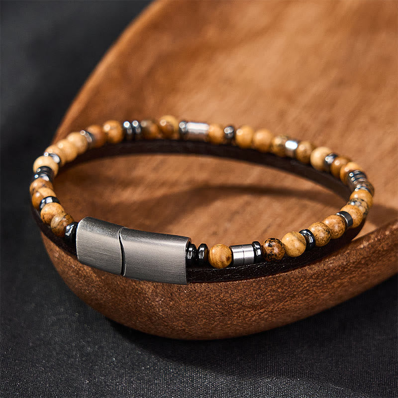 Buddha Stones ラピスラズリ・トゥルース ダブルラップレザーブレスレット - image 24