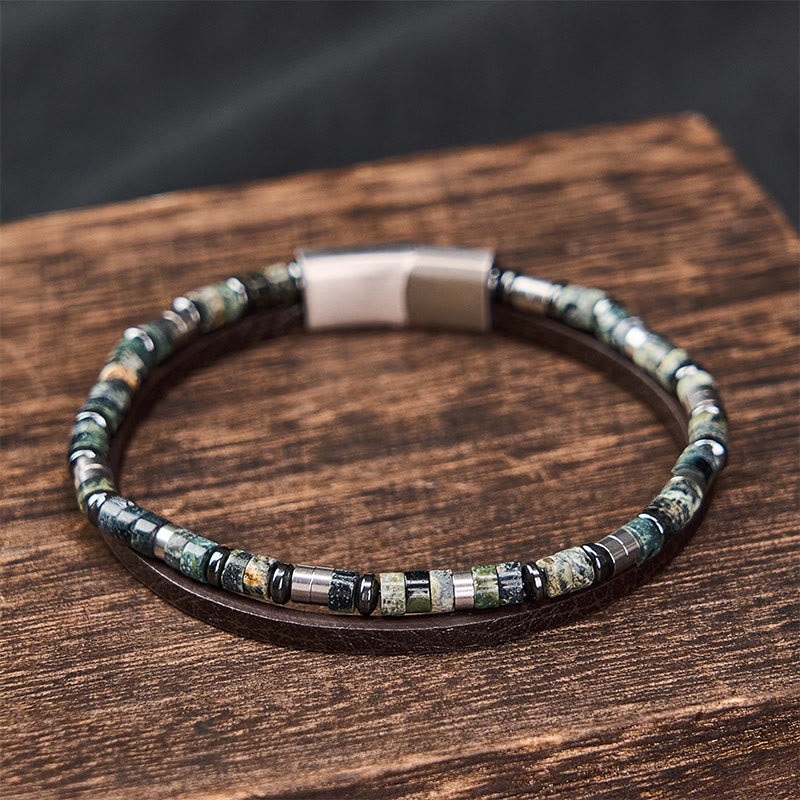 Buddha Stones ラピスラズリ・トゥルース ダブルラップレザーブレスレット - image 10