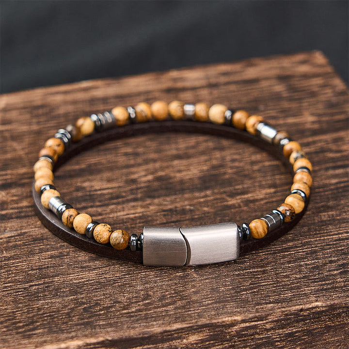 Buddha Stones ラピスラズリ・トゥルース ダブルラップレザーブレスレット - image 26